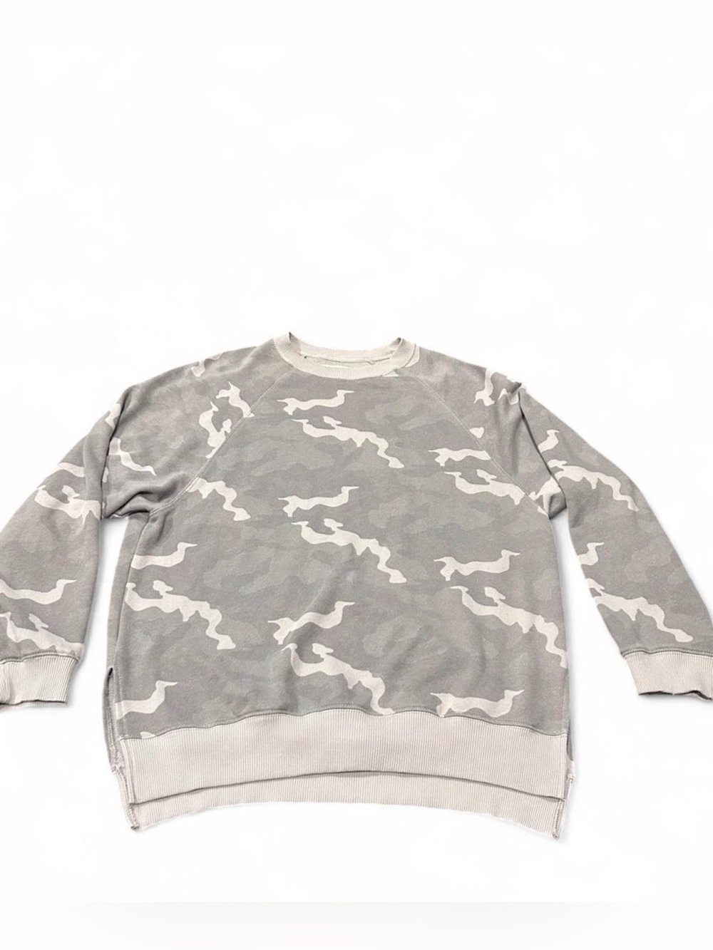 American Eagle Gray Camo Jegging Fit Crewneck Sweatshirt